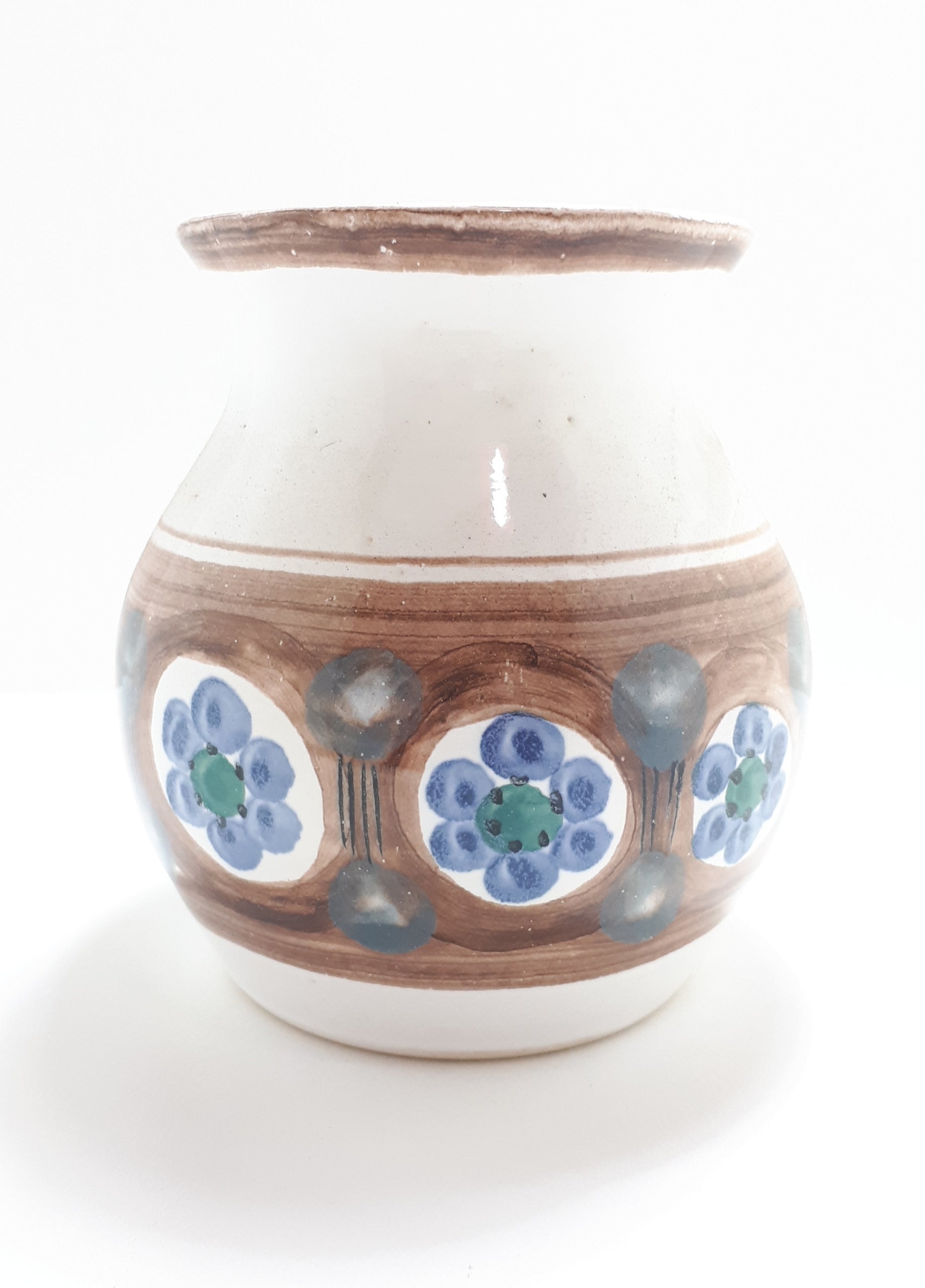 Hand Thrown & Hand Decorated (Underglaze) Studio Art Pottery Decorative Medium Sized Vase