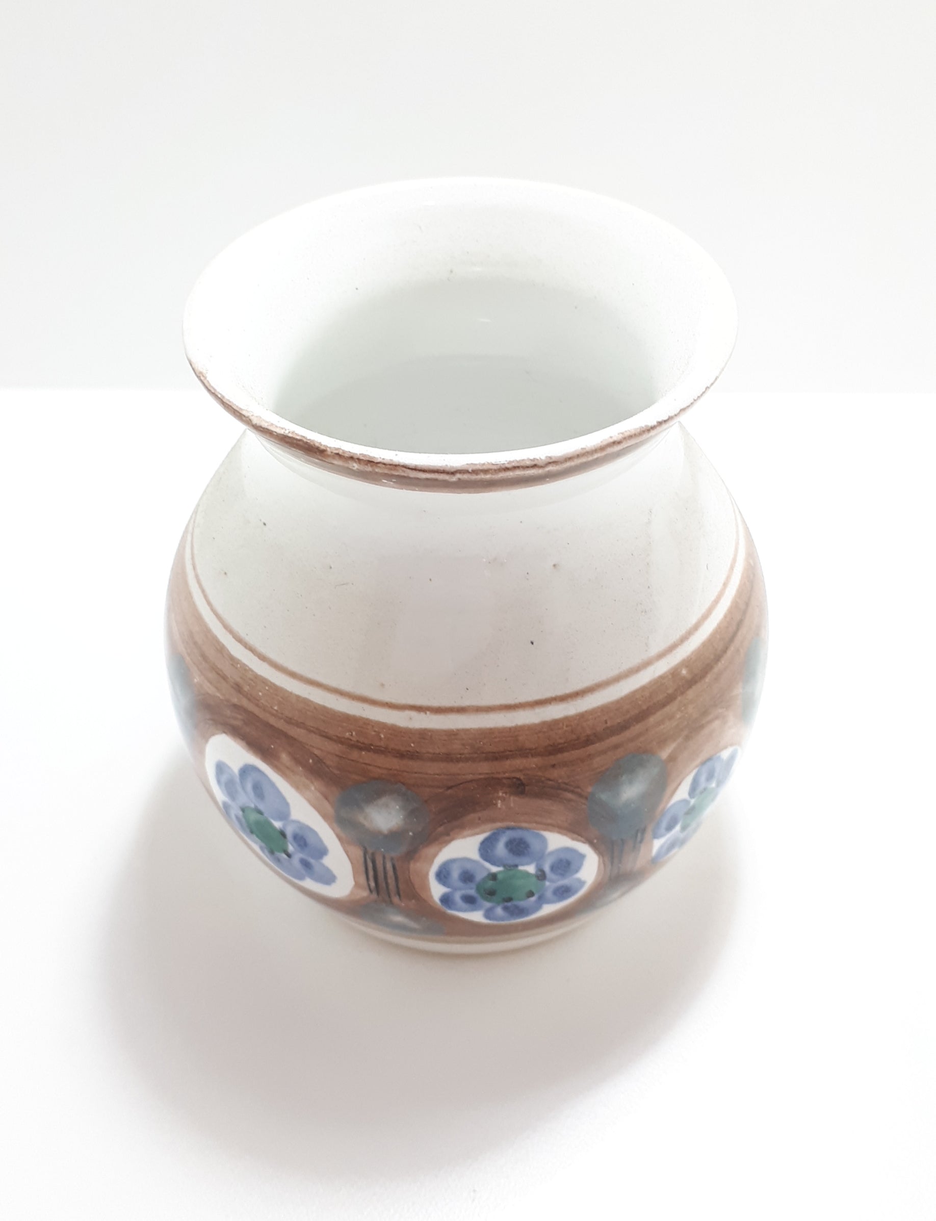 Hand Thrown & Hand Decorated (Underglaze) Studio Art Pottery Decorative Medium Sized Vase