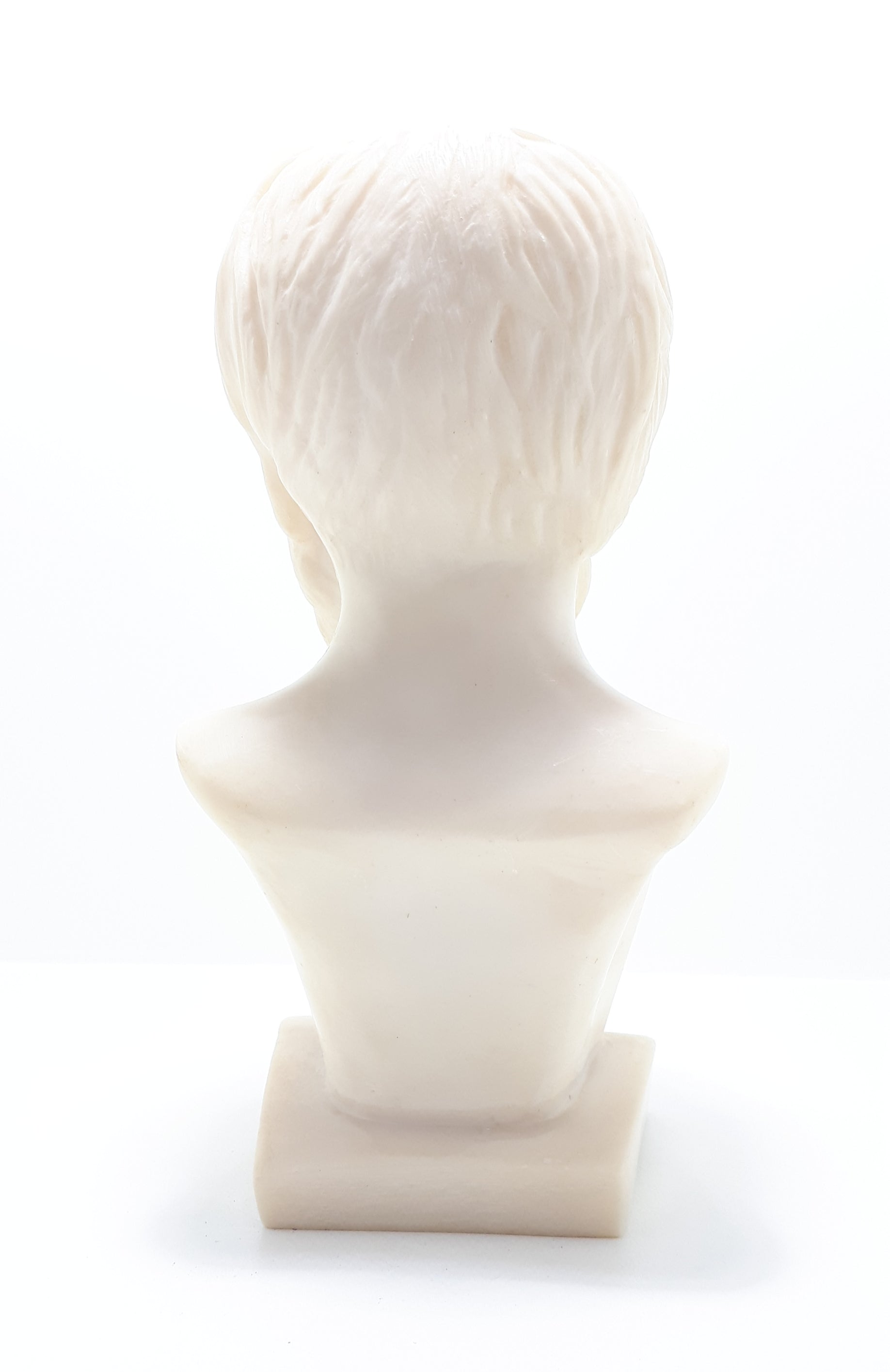 Collectable Cast Alabaster Bust Of Aristotle – Stamped / Titled In Greek Orthodox Letters