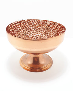 1950 – 1960’s Solid Copper Vintage Rose Bowl With Double Grid & Pedestal Base