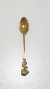 Collectable Brass Demitasse Spoon With Rose Handle