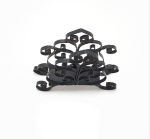 Black Wrought Iron Serviette Holder / Stand