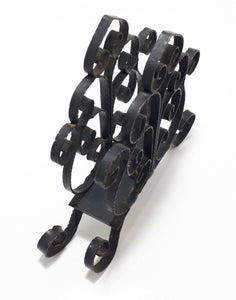 Black Wrought Iron Serviette Holder / Stand