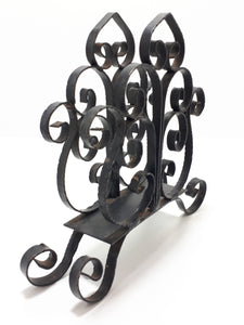Black Wrought Iron Serviette Holder / Stand