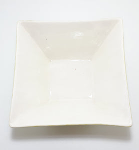 Large & Heavy Hand Decorated Under Glaze Ceramic Salad / Fruit Bowl – Pear Green