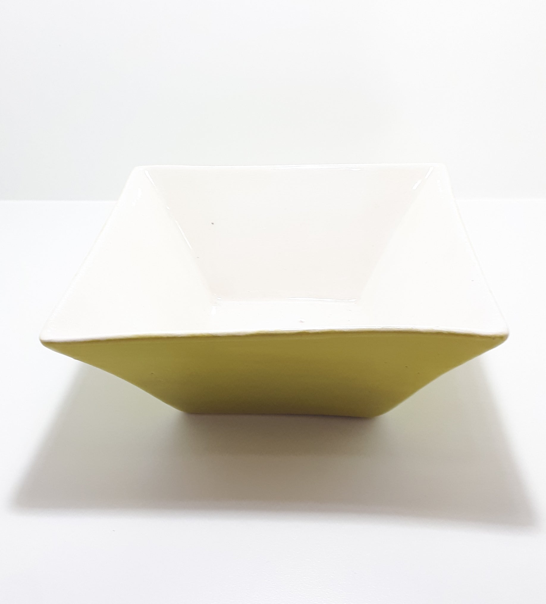Large & Heavy Hand Decorated Under Glaze Ceramic Salad / Fruit Bowl – Pear Green