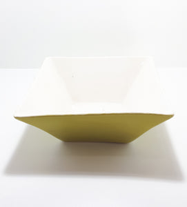 Large & Heavy Hand Decorated Under Glaze Ceramic Salad / Fruit Bowl – Pear Green