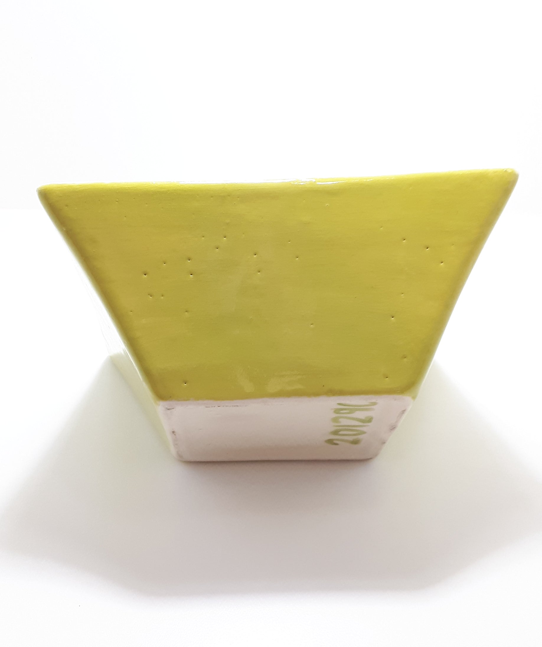 Large & Heavy Hand Decorated Under Glaze Ceramic Salad / Fruit Bowl – Pear Green