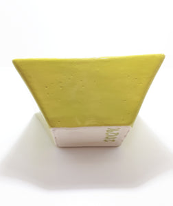 Large & Heavy Hand Decorated Under Glaze Ceramic Salad / Fruit Bowl – Pear Green