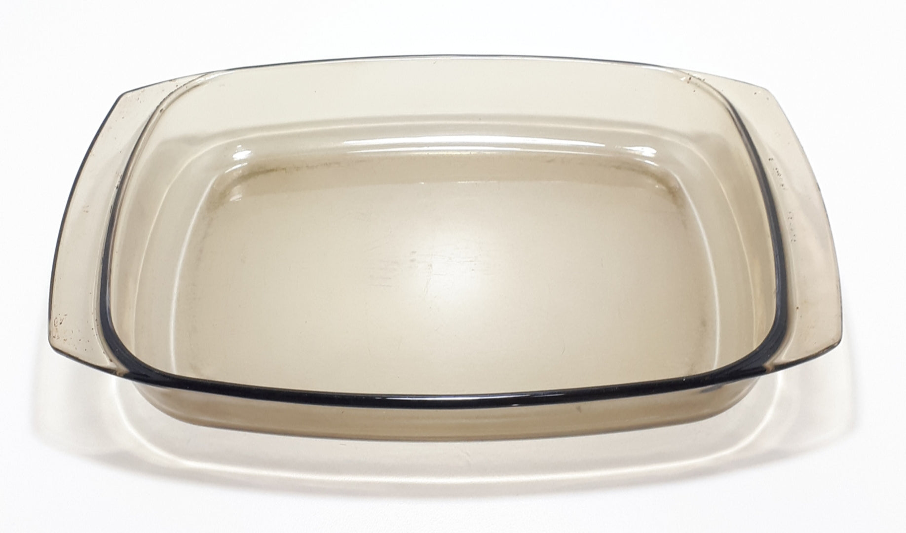 1970’s French Arcopal Smoked Glass Casserole / Baking Dish