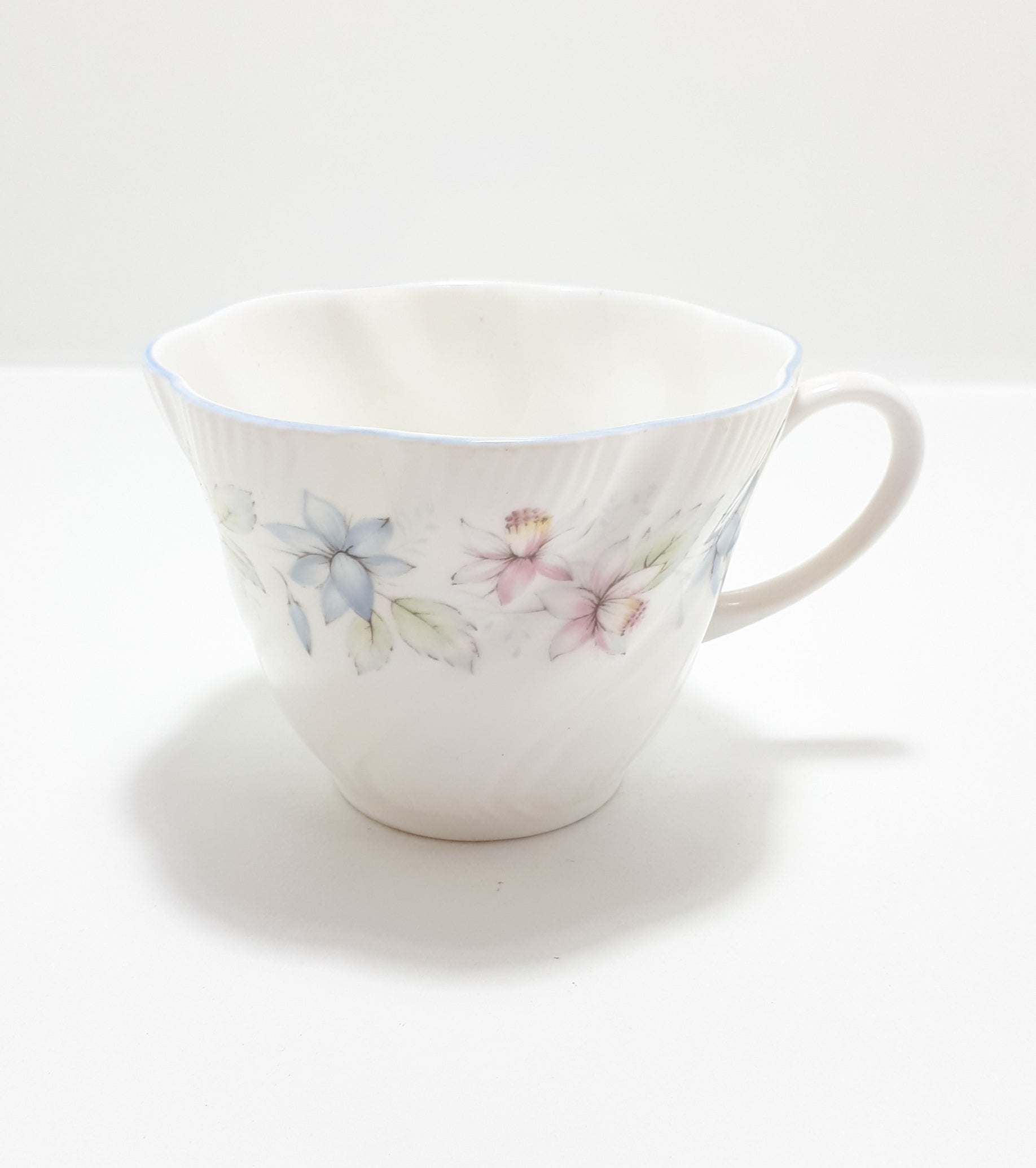 Elegant & Beautiful Soft Pastel Queen’s Fine Bone China Tea Cup – Claire Pattern