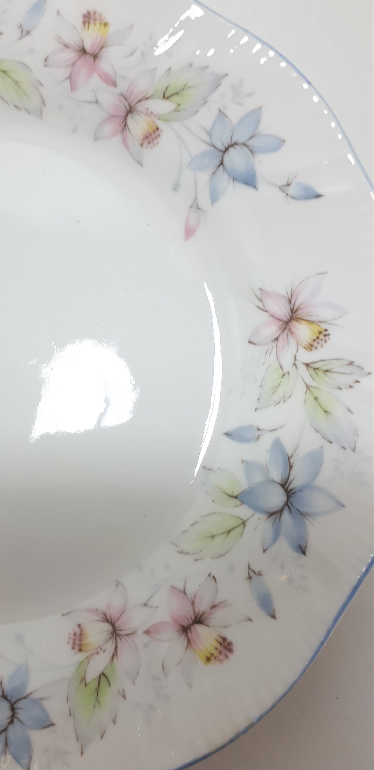 Elegant & Beautiful Soft Pastel Queen’s Fine Bone China Tea Plate – Claire Pattern