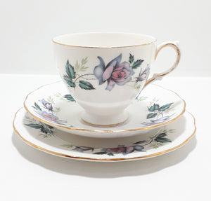 Queen Anne Bone China (Ridgway Potteries Ltd) Tea Trio – Pattern Unknown