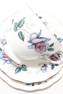 Queen Anne Bone China (Ridgway Potteries Ltd) Tea Trio – Pattern Unknown