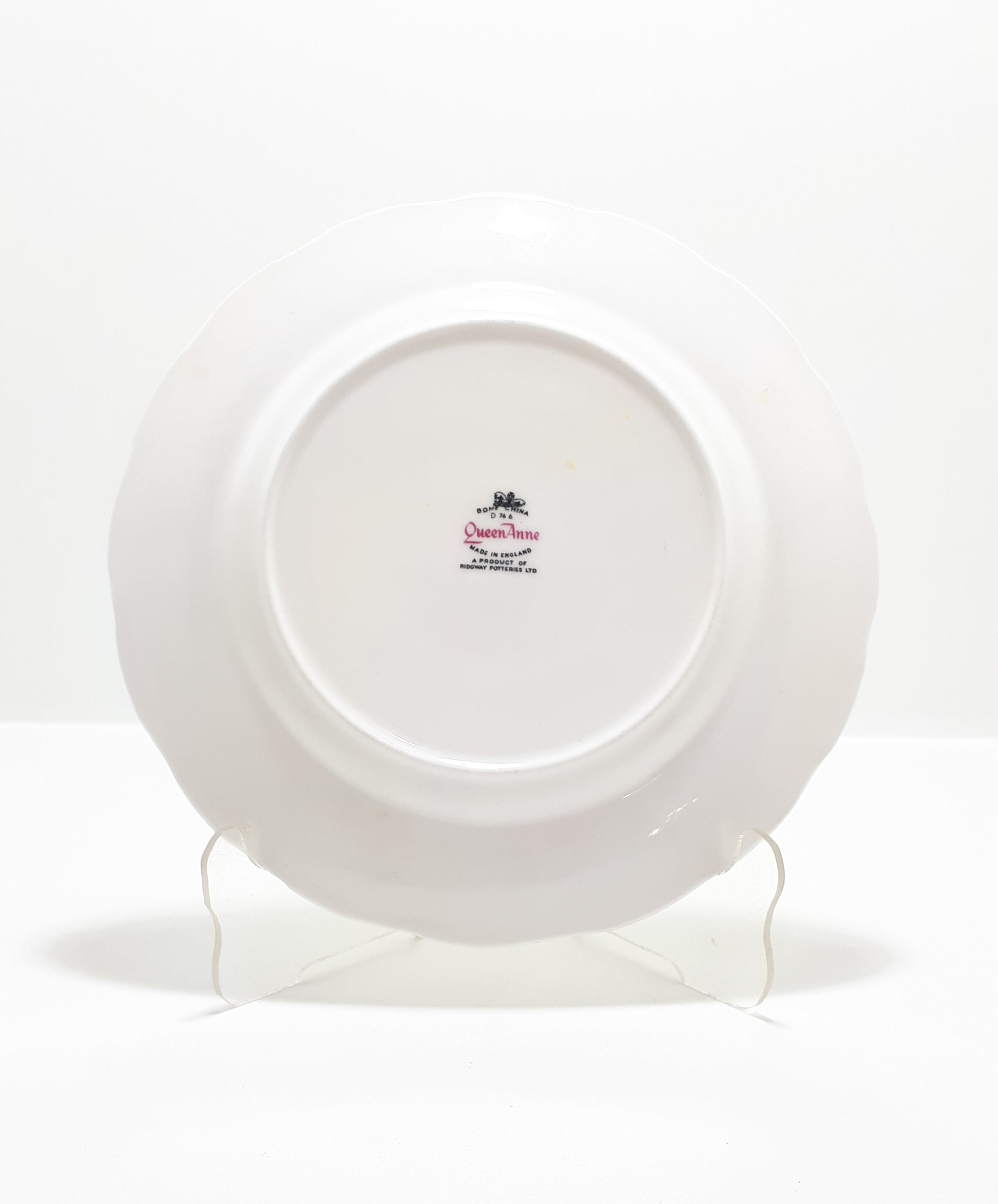 Queen Anne Bone China (Ridgway Potteries Ltd) Tea Plate – Pattern Unknown