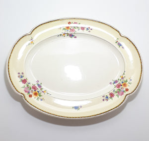 1920’s Antique Johnson Bros. “Pareek” Range Porcelain Serving Platter – Rare Lombardy Pattern