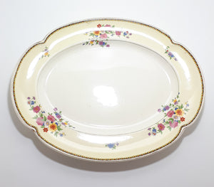 1920’s Antique Johnson Bros. “Pareek” Range Porcelain Serving Platter – Rare Lombardy Pattern