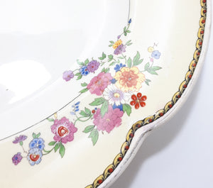 1920’s Antique Johnson Bros. “Pareek” Range Porcelain Serving Platter – Rare Lombardy Pattern