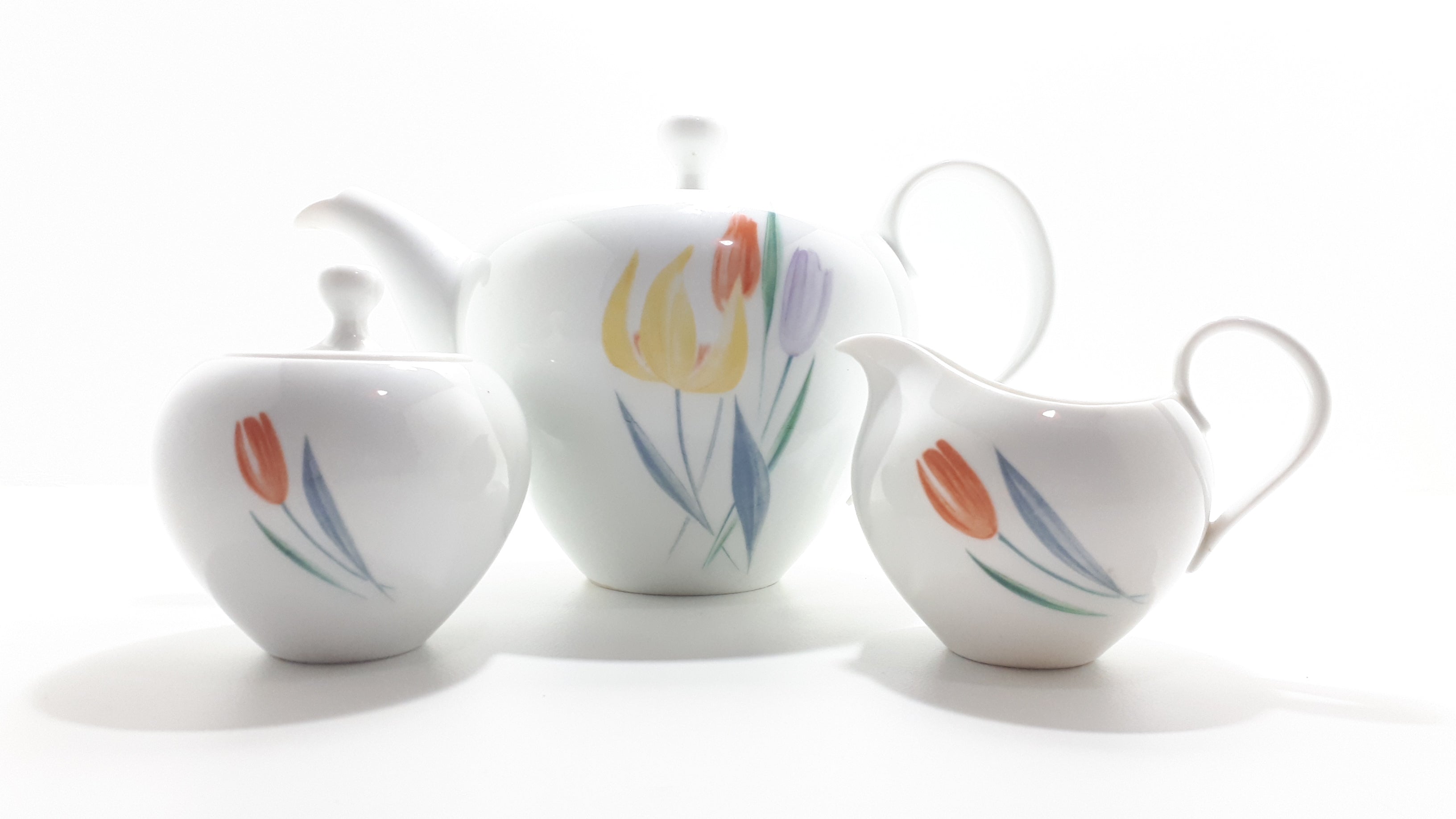 An Exquisite Find & Highly Collectable – Thomas (Rosenthal Germany) Eva Zeisel Tea Set – Tea Pot, Creamer & Sugar Bowl
