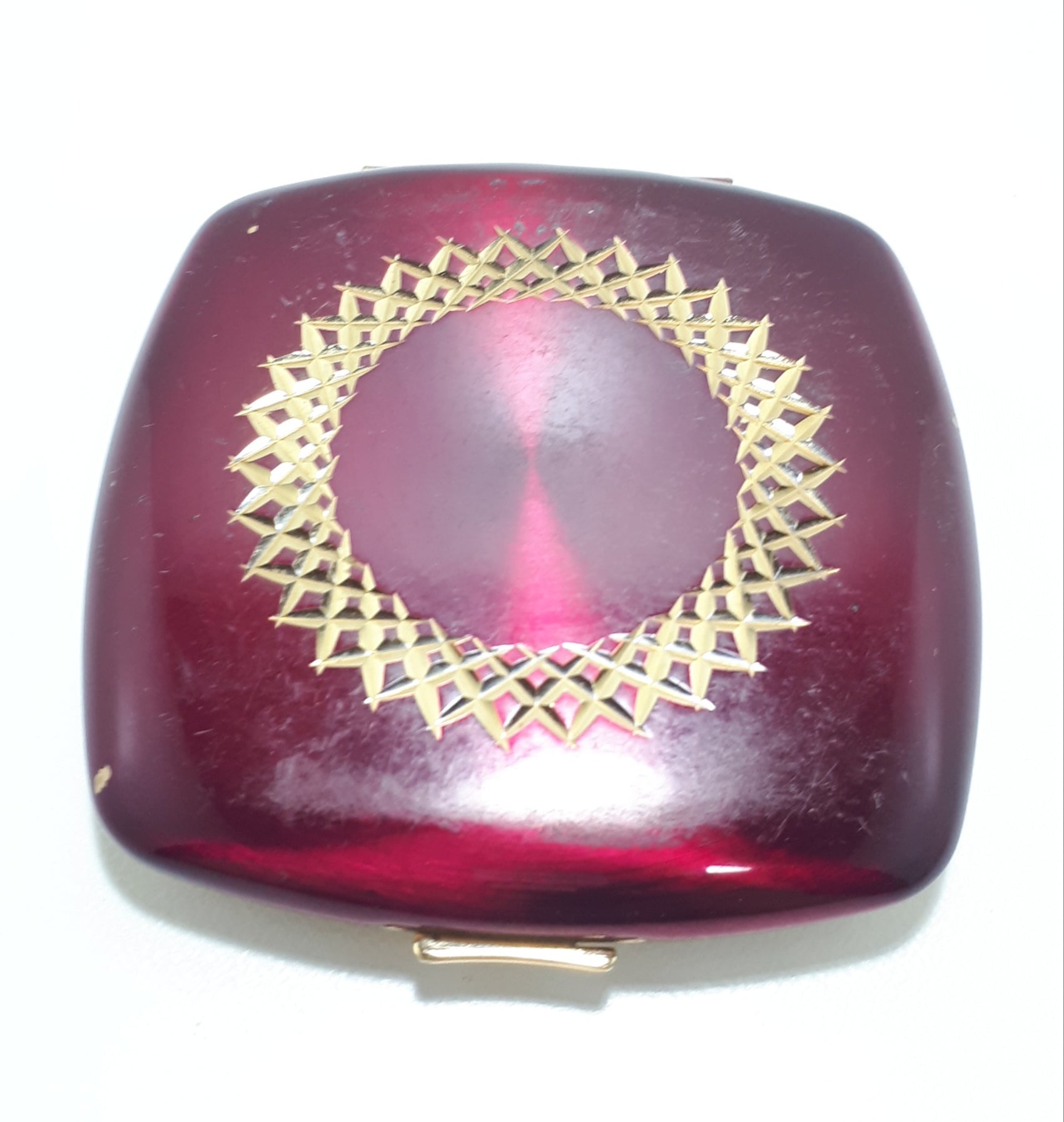 Collectable Brass & Acrylic Melissa Ladies Compact