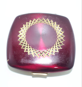 Collectable Brass & Acrylic Melissa Ladies Compact