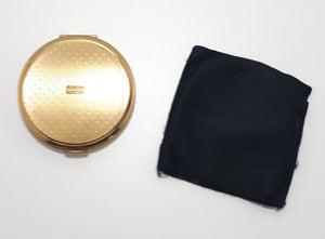 Collectable Brass Stratton Compact With Black Protective Textile Bag