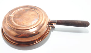 Vintage Solid Copper Bed Warmer Pan With Bird Finial & Wood Handle