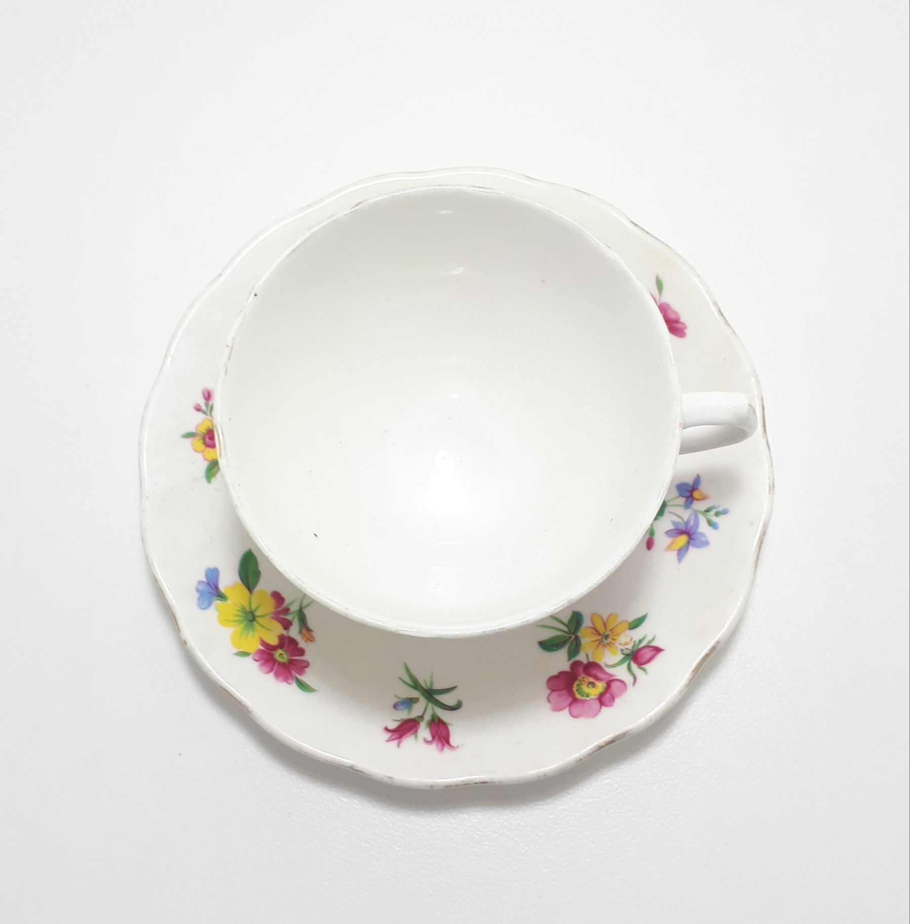 1950-1960 Fine Porcelain Royal Vale Tea Duo In The Royal Albert "Aden" Pattern