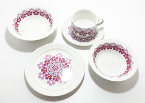 Retro 20 Piece Spanish Pontesa Porcelain Breakfast Set