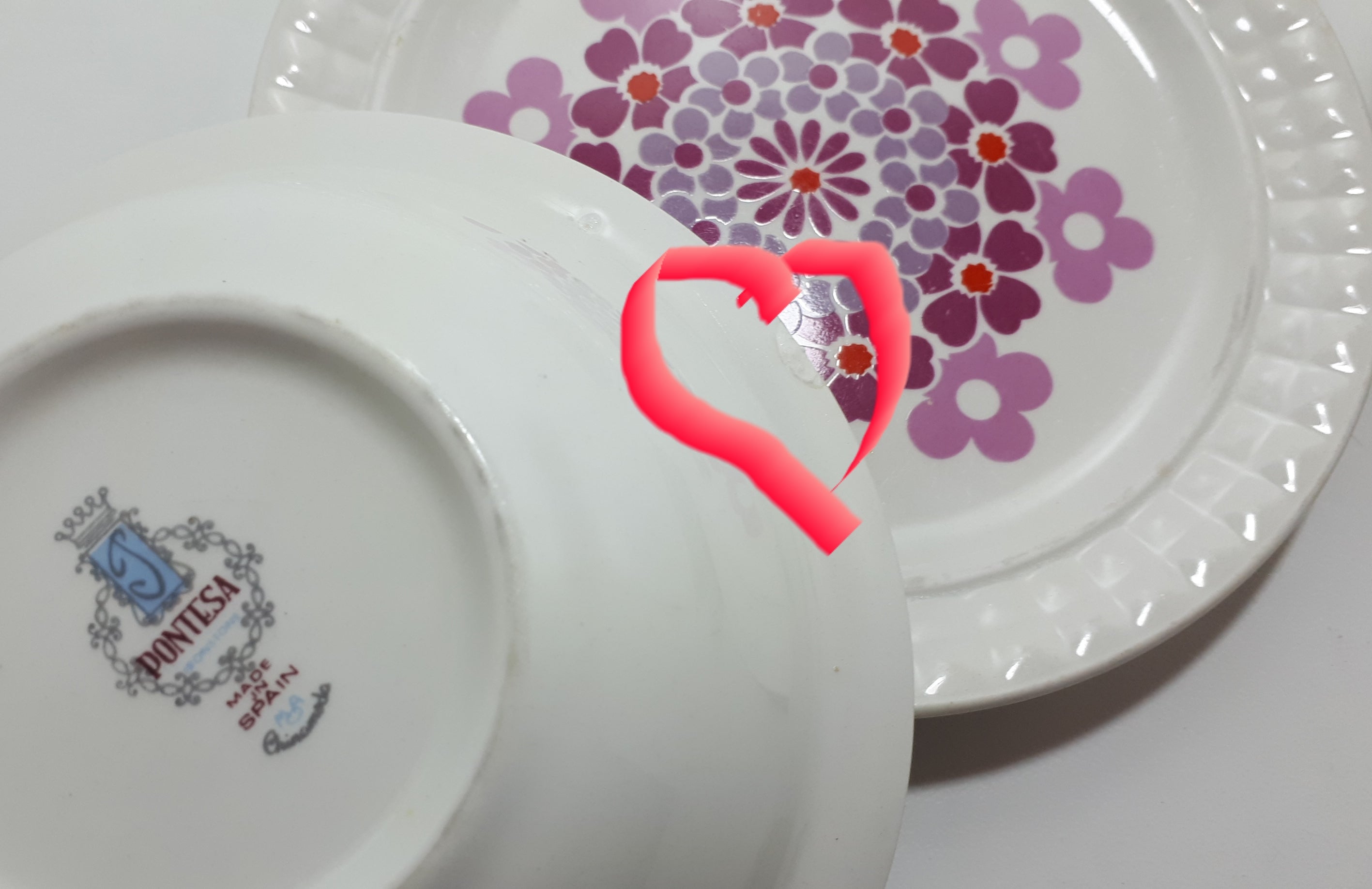 Retro 20 Piece Spanish Pontesa Porcelain Breakfast Set
