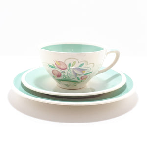 Susie Cooper Dresden Spray Breakfast Trio