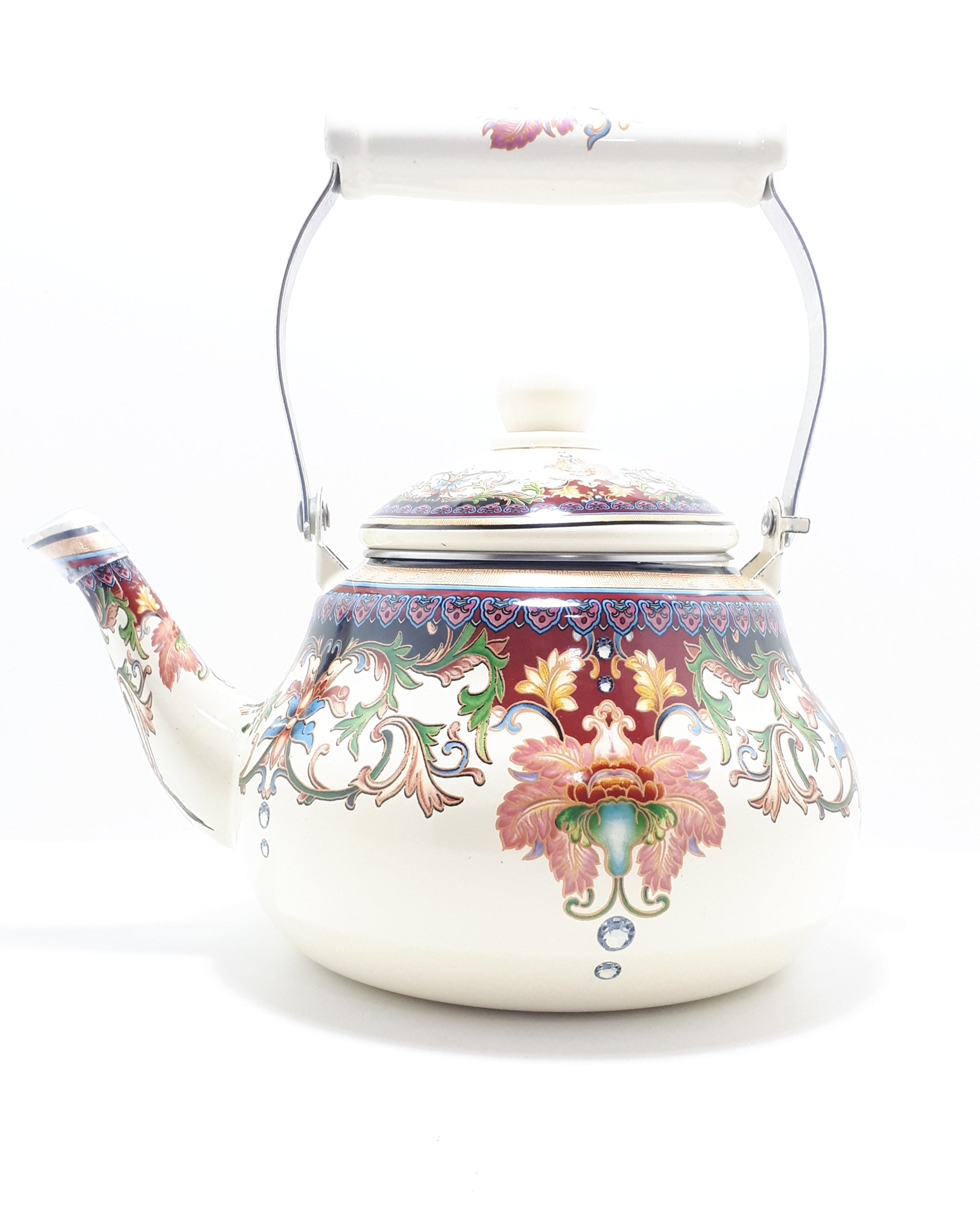 Contemporary Decorated Enamel Kettle – 2 litre Capacity