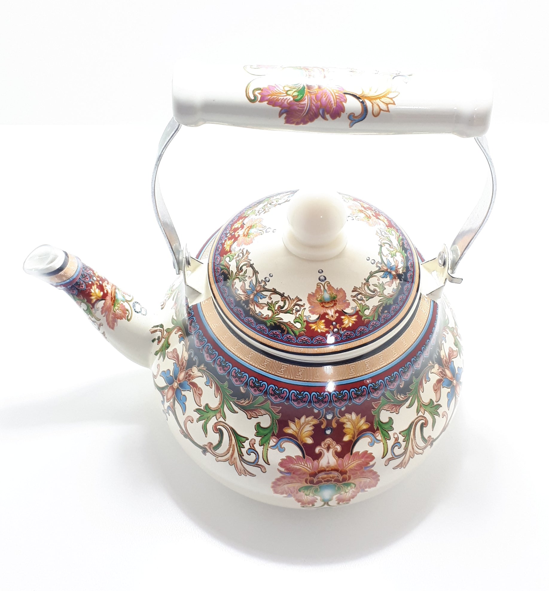 Contemporary Decorated Enamel Kettle – 2 litre Capacity