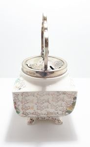 Lancaster & Sandland Ltd “In An Olde World Garden” Crinoline Lady Biscuit Barrel