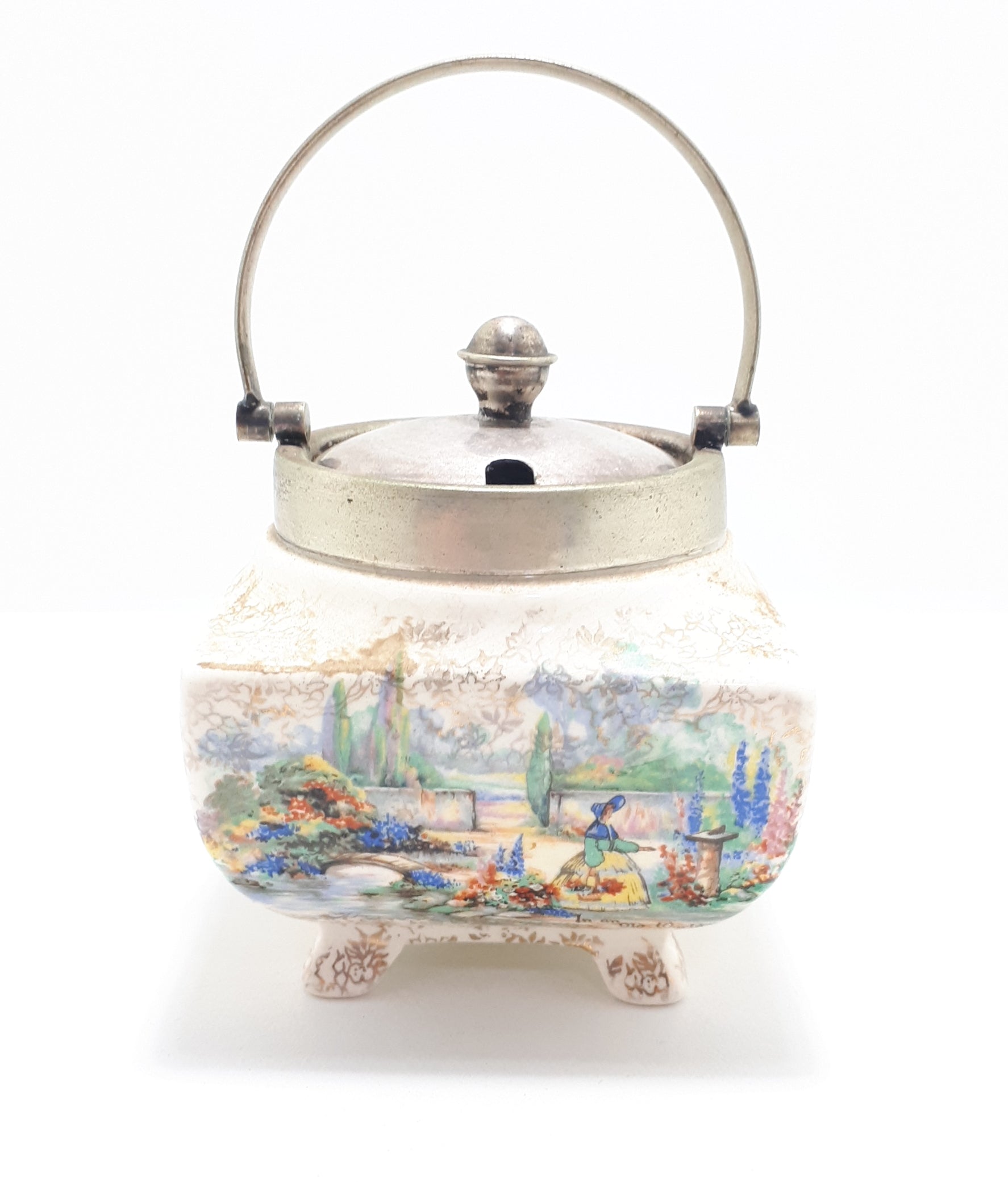 Lancaster & Sandland Ltd “In An Olde World Garden” Crinoline Lady Jam Jar