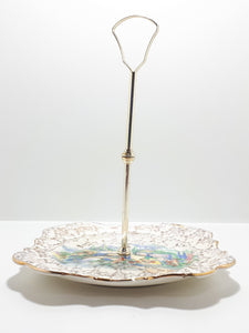 Lancaster & Sandland Ltd “In An Olde World Garden” Crinoline Lady Biscuit Plate With Carry Handle