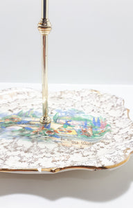 Lancaster & Sandland Ltd “In An Olde World Garden” Crinoline Lady Biscuit Plate With Carry Handle