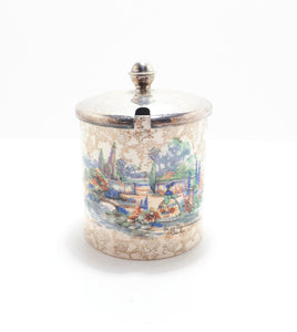 Lancaster & Sandland Ltd “In An Olde World Garden” Crinoline Lady Condiment/Jam Pot