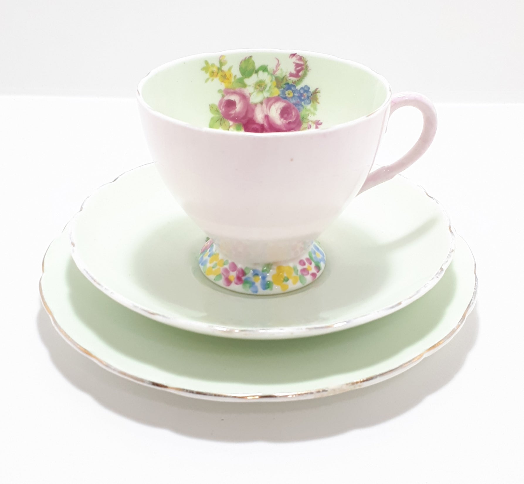 1930’s Foley Bone China Tea Trio - Pattern V2089