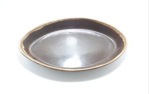 Brown & Cream Vintage Oval Ceramic Baking / Casserole Dish
