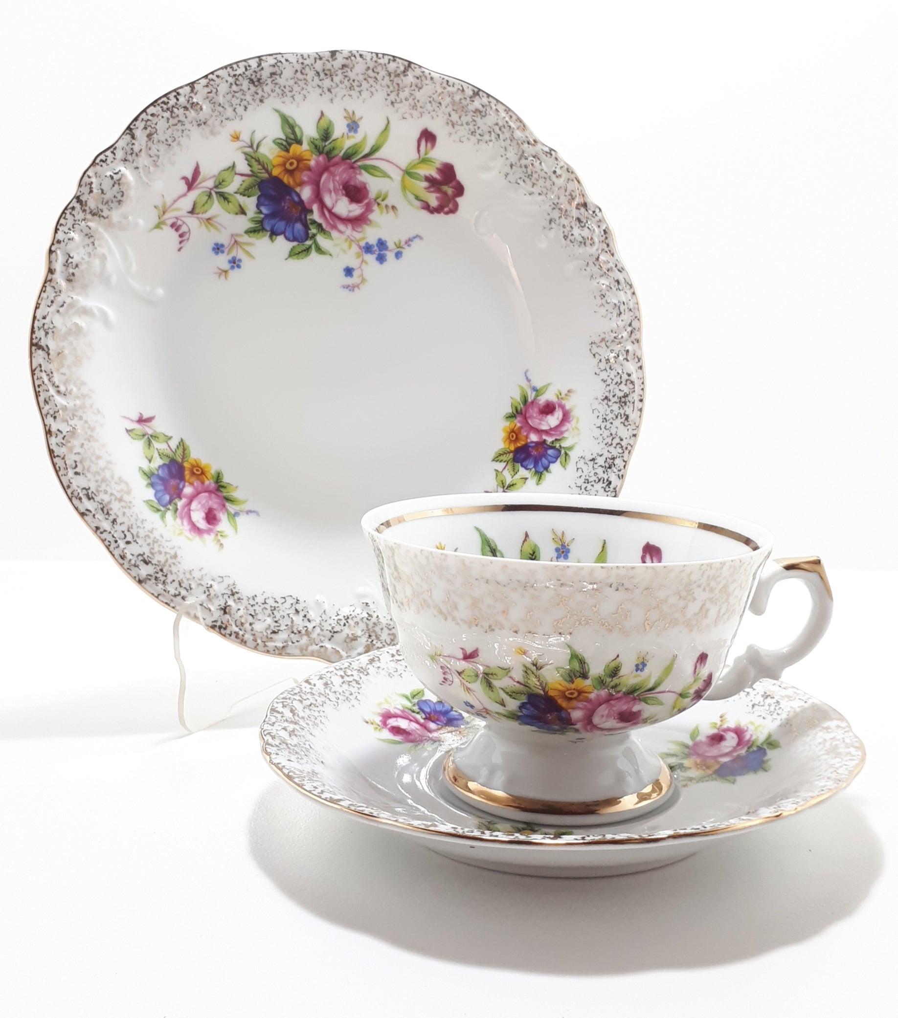 Exquisite Wawel (Made in Poland) Tea Trio