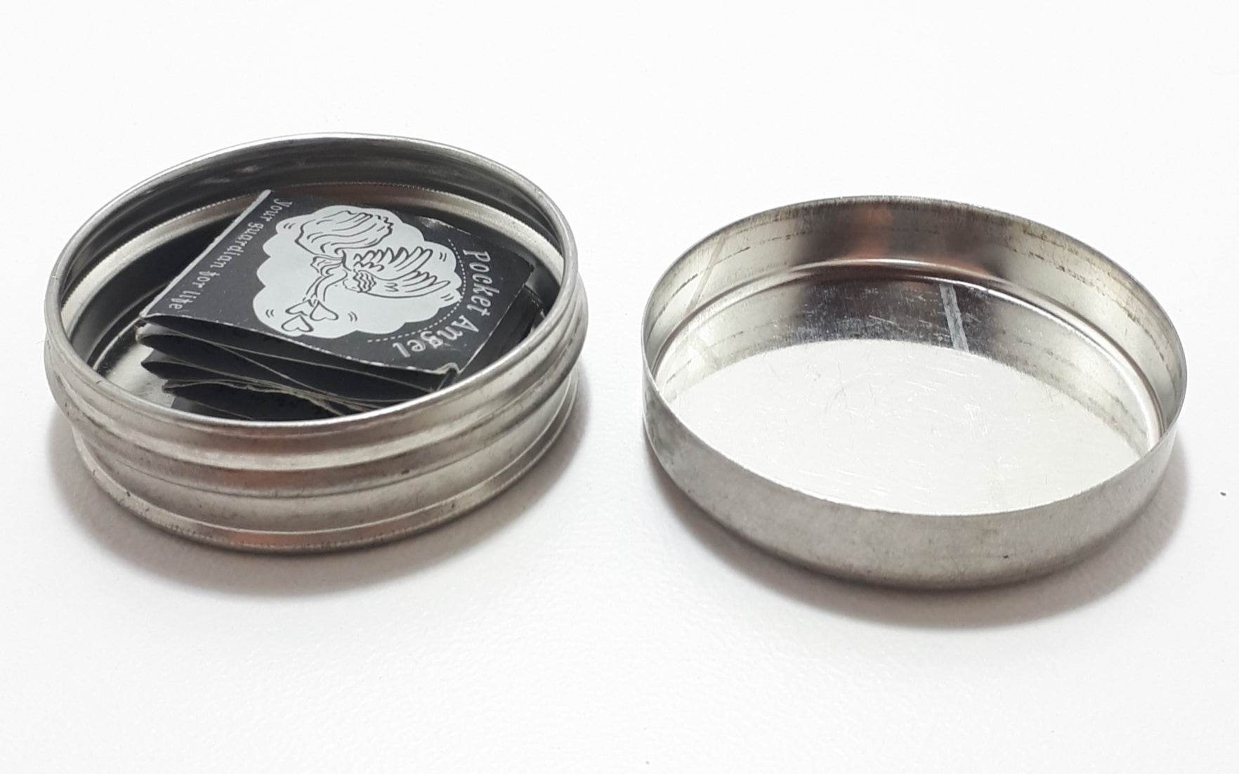 Pewter Pocket Angel In Tin - American
