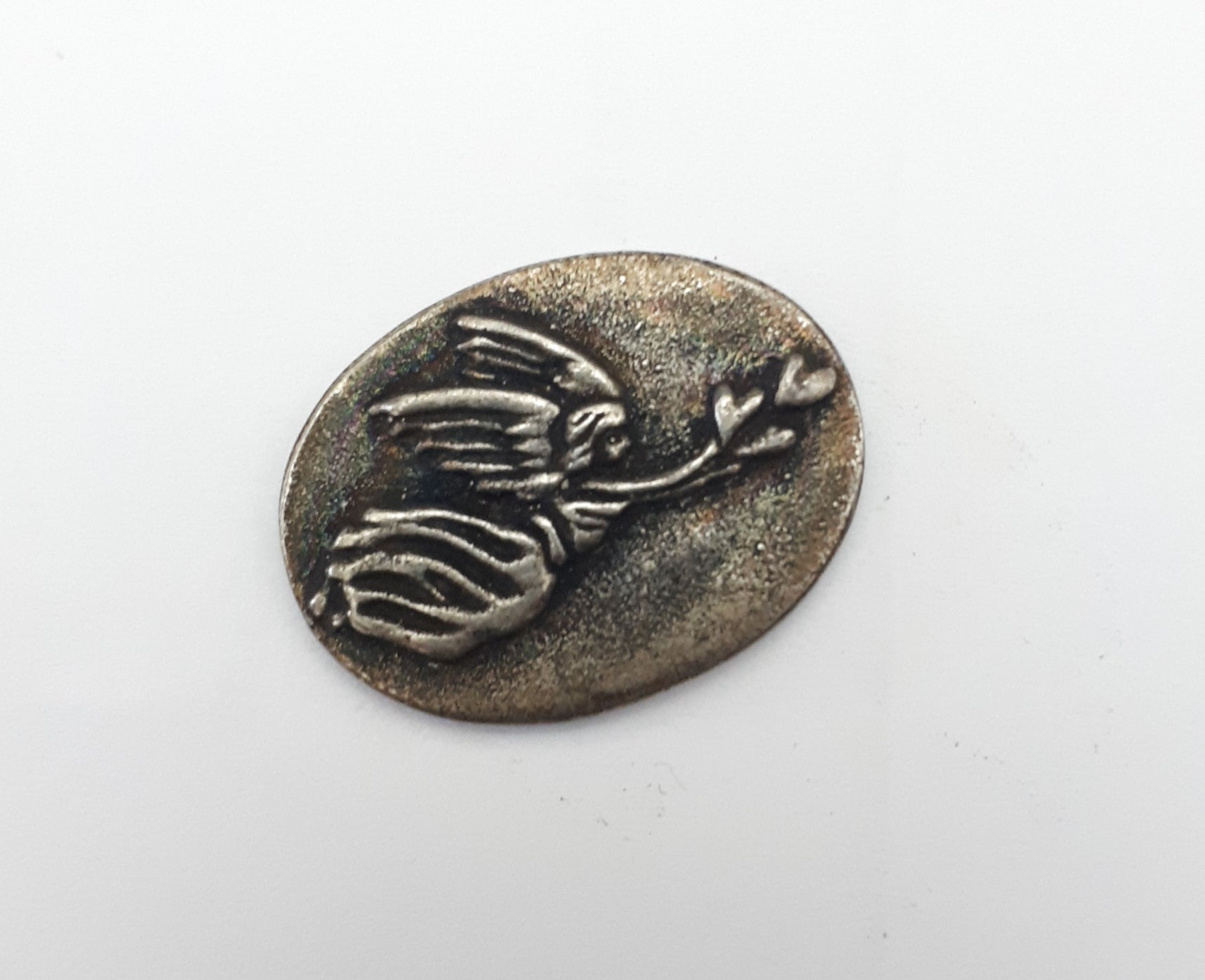Pewter Pocket Angel In Tin - American