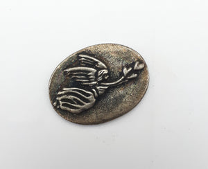 Pewter Pocket Angel In Tin - American