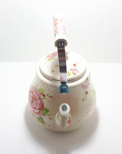 Contemporary Peony Enamel Kettle – 5 Litre Capacity