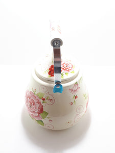 Contemporary Peony Enamel Kettle – 5 Litre Capacity