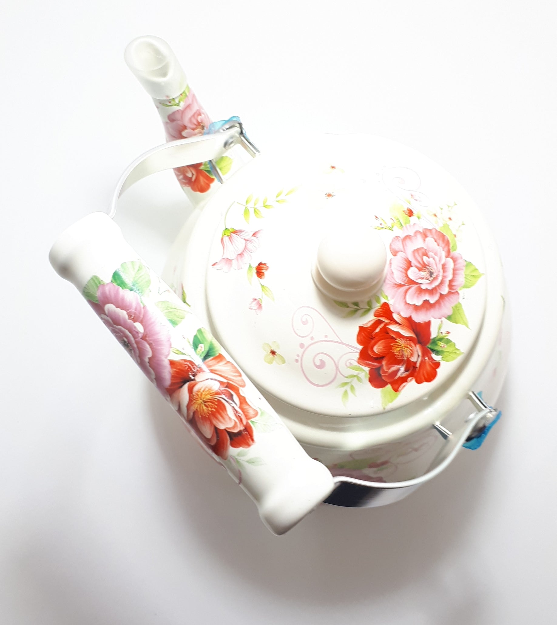 Contemporary Peony Enamel Kettle – 5 Litre Capacity