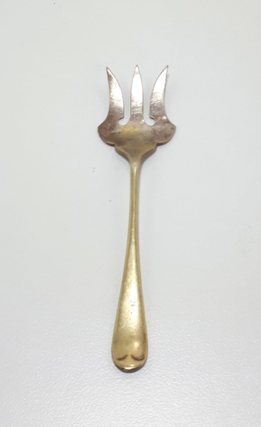 Antique Silver Plated Trident Asparagus / Pickle / Sardine Serving Fork