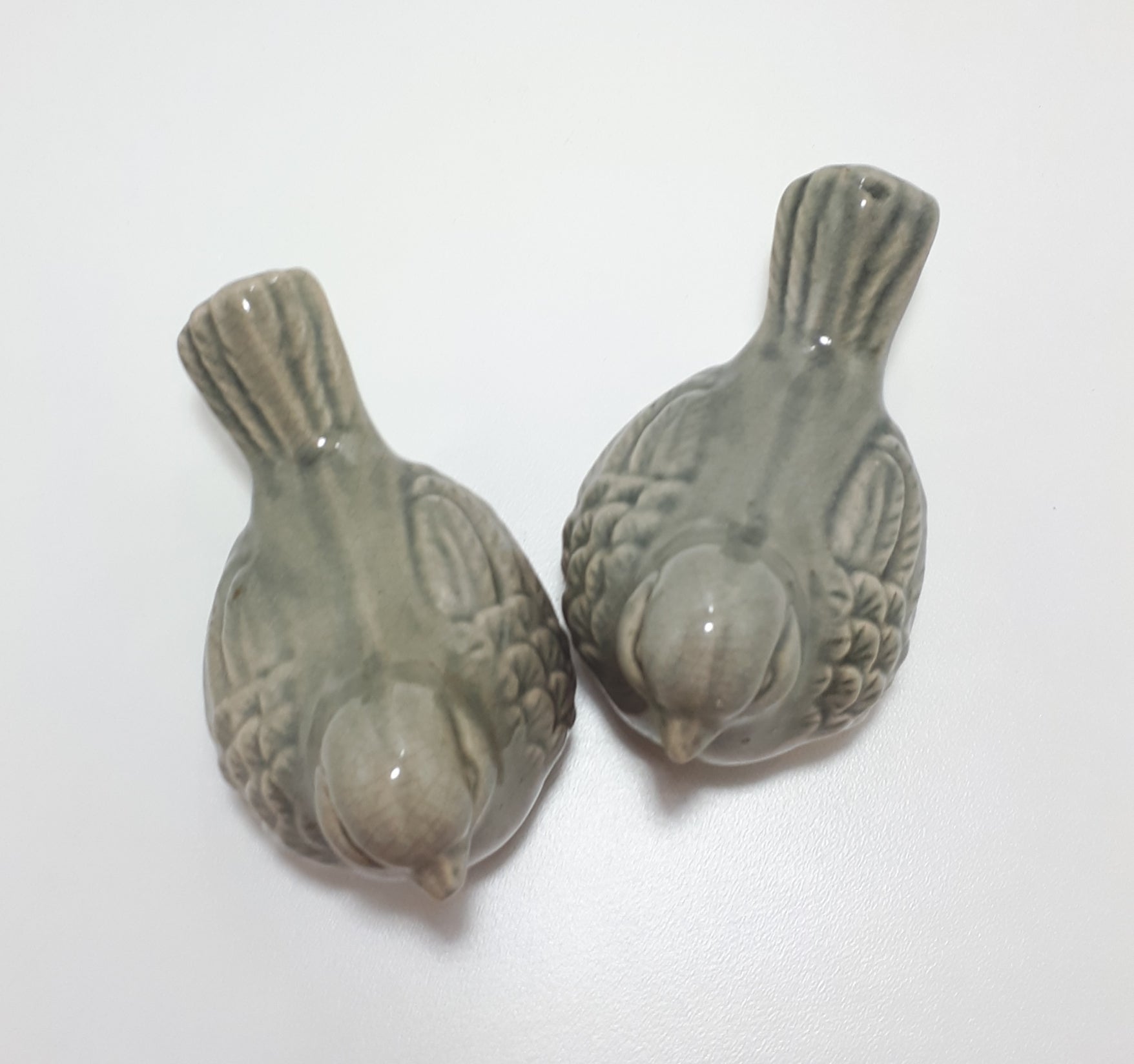 Pair Of Decorative Ceramic Bird Figurines
