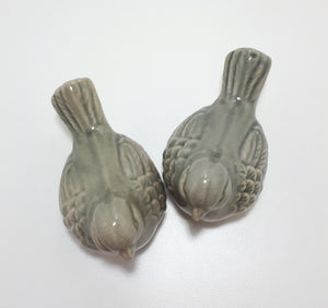 Pair Of Decorative Ceramic Bird Figurines